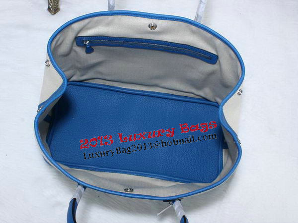 Hermes Garden Party 36cm Tote Bag Canvas Blue Hermes Garden Party 36cm Tote Bag Canvas Blue