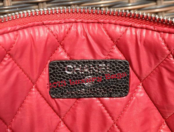 Chanel Clutch Bag Black Cannage Pattern Leather A82044 Silver Chanel Clutch Bag Black Cannage Pattern Leather A82044 Silver