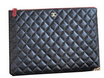 Chanel Clutch Bag Black Sheepskin Leather A82044 Gold Chanel Clutch Bag Black Sheepskin Leather A82044 Gold