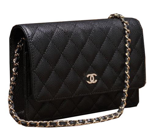 Chanel mini Flap Bag A33814 Black Cannage Pattern Gold Chanel mini Flap Bag A33814 Black Cannage Pattern Gold