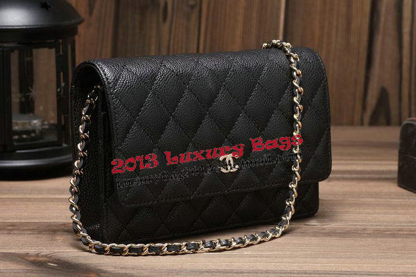 Chanel mini Flap Bag A33814 Black Cannage Pattern Gold Chanel mini Flap Bag A33814 Black Cannage Pattern Gold