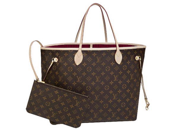 LOUIS VUITTON M40991 MONOGRAM CANVAS NEVERFULL GM RED LOUIS VUITTON M40991 MONOGRAM CANVAS NEVERFULL GM RED