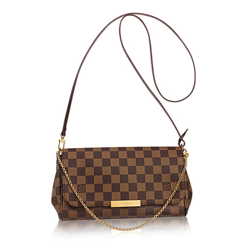 Louis Vuitton N41129 Damier Ebene Canvas Favorite MM Bag Louis Vuitton N41129 Damier Ebene Canvas Favorite MM Bag