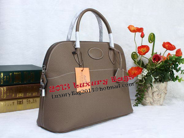 Hermes Bolide 37CM Calfskin Leather Tote Bags H509084 Grey Hermes Bolide 37CM Calfskin Leather Tote Bags H509084 Grey