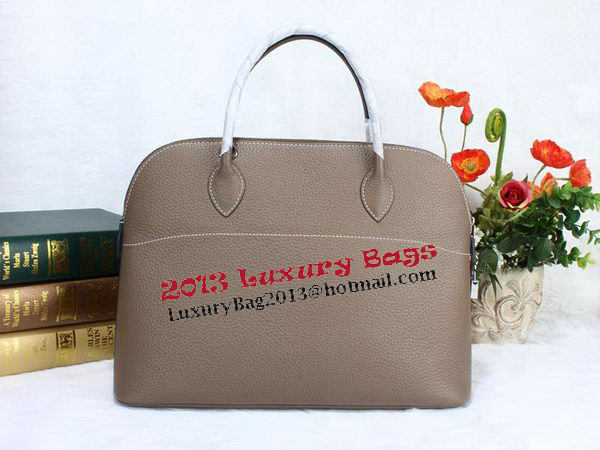 Hermes Bolide 37CM Calfskin Leather Tote Bags H509084 Grey Hermes Bolide 37CM Calfskin Leather Tote Bags H509084 Grey