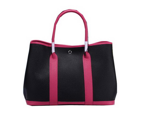 Hermes Garden Party 36cm Tote Bag Grainy Leather Black&Rose Hermes Garden Party 36cm Tote Bag Grainy Leather Black&Rose