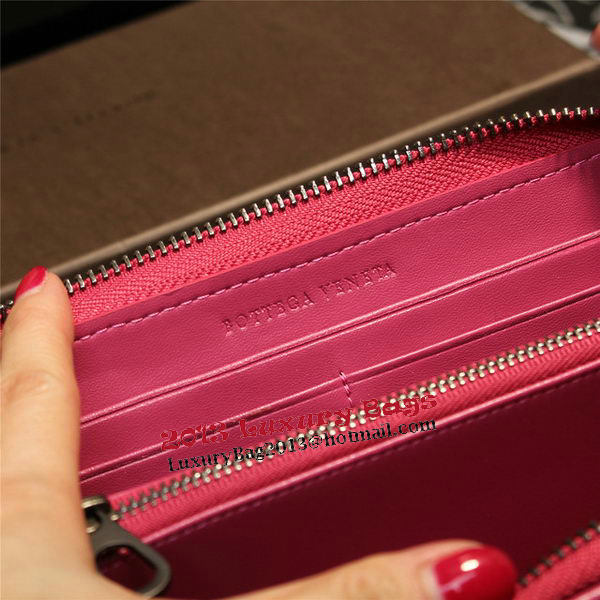 Bottega Veneta Intrecciato Nappa Zip Around Wallets 114073 Rose Bottega Veneta Intrecciato Nappa Zip Around Wallets 114073 Rose