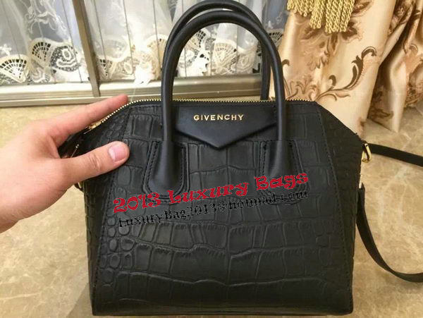 Givenchy Antigona Bag in Croco Leather Black Givenchy Antigona Bag in Croco Leather Black