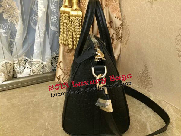 Givenchy Antigona Bag in Croco Leather Black Givenchy Antigona Bag in Croco Leather Black