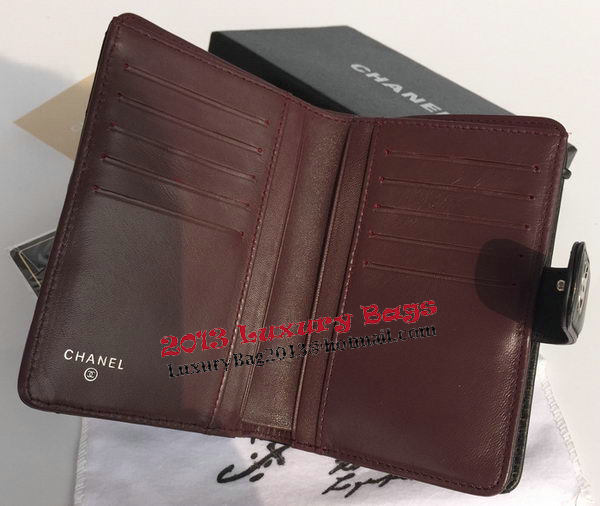 Chanel Matelasse Bi-Fold Wallet Black Sheepskin Leater A48667 Silver Chanel Matelasse Bi-Fold Wallet Black Sheepskin Leater A48667 Silver