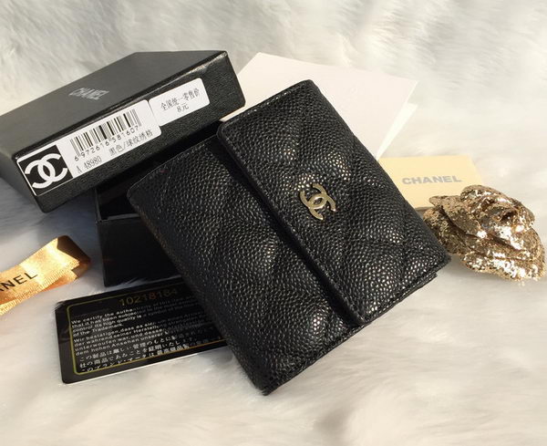 Chanel Matelasse Bi-Fold Wallet Cannage Patterns A48980 Black Chanel Matelasse Bi-Fold Wallet Cannage Patterns A48980 Black