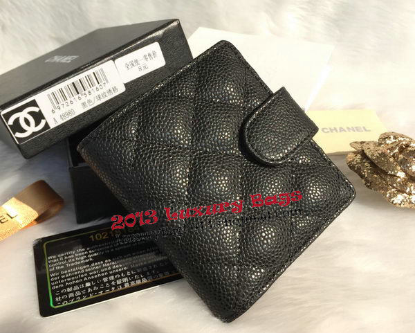 Chanel Matelasse Bi-Fold Wallet Cannage Patterns A48980 Black Chanel Matelasse Bi-Fold Wallet Cannage Patterns A48980 Black