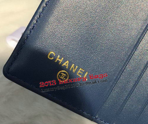Chanel Matelasse Bi-Fold Wallet Cannage Patterns A48980 Blue Chanel Matelasse Bi-Fold Wallet Cannage Patterns A48980 Blue