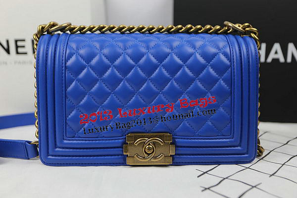 Boy Chanel Flap Shoulder Bags Blue Original Sheepskin A67025 Gold Boy Chanel Flap Shoulder Bags Blue Original Sheepskin A67025 Gold