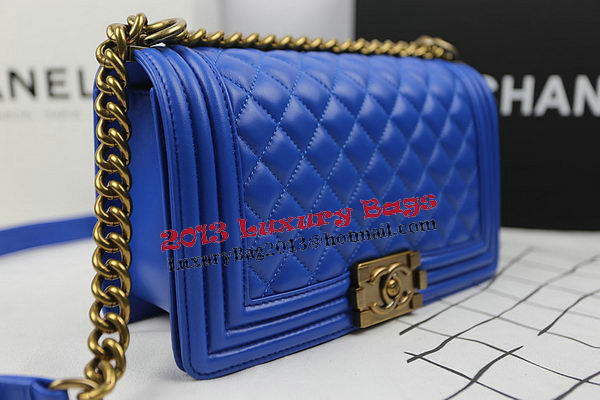 Boy Chanel Flap Shoulder Bags Blue Original Sheepskin A67025 Gold Boy Chanel Flap Shoulder Bags Blue Original Sheepskin A67025 Gold