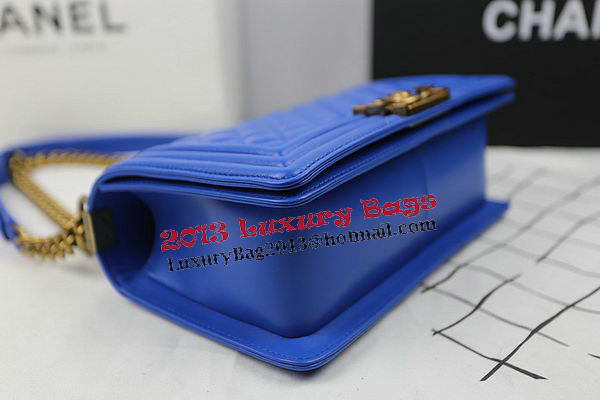 Boy Chanel Flap Shoulder Bags Blue Original Sheepskin A67025 Gold Boy Chanel Flap Shoulder Bags Blue Original Sheepskin A67025 Gold