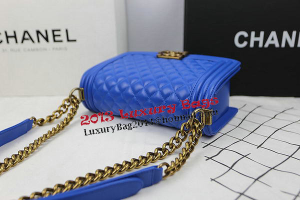 Boy Chanel Flap Shoulder Bags Blue Original Sheepskin A67025 Gold Boy Chanel Flap Shoulder Bags Blue Original Sheepskin A67025 Gold