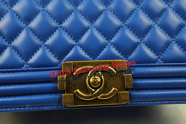 Boy Chanel Flap Shoulder Bags Blue Original Sheepskin A67025 Gold Boy Chanel Flap Shoulder Bags Blue Original Sheepskin A67025 Gold