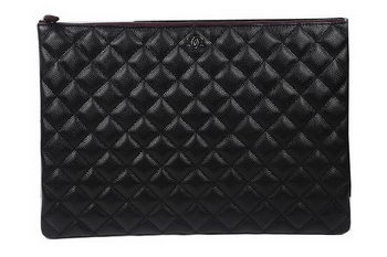 Chanel Clutch Bag Black Original Cannage Pattern A69254 A69253 A69252 Silver Chanel Clutch Bag Black Original Cannage Pattern A69254 A69253 A69252 Silver