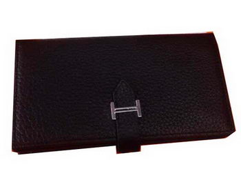 Hermes Bearn Japonaise Grainy Leather Wallet H8622W Black Hermes Bearn Japonaise Grainy Leather Wallet H8622W Black