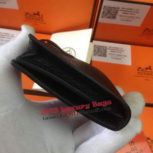 Hermes Bearn Japonaise Grainy Leather Wallet H8622W Black Hermes Bearn Japonaise Grainy Leather Wallet H8622W Black