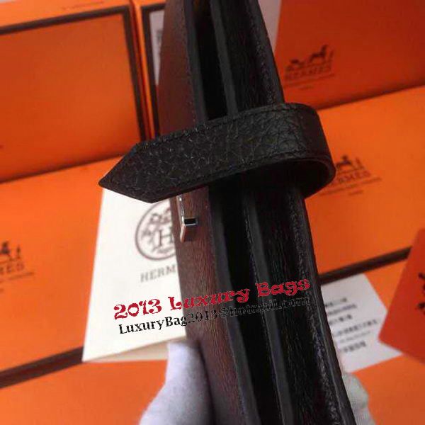 Hermes Bearn Japonaise Grainy Leather Wallet H8622W Black Hermes Bearn Japonaise Grainy Leather Wallet H8622W Black