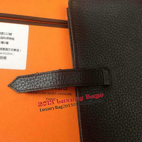 Hermes Bearn Japonaise Grainy Leather Wallet H8622W Black Hermes Bearn Japonaise Grainy Leather Wallet H8622W Black
