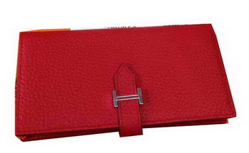 Hermes Bearn Japonaise Grainy Leather Wallet H8622W Red Hermes Bearn Japonaise Grainy Leather Wallet H8622W Red