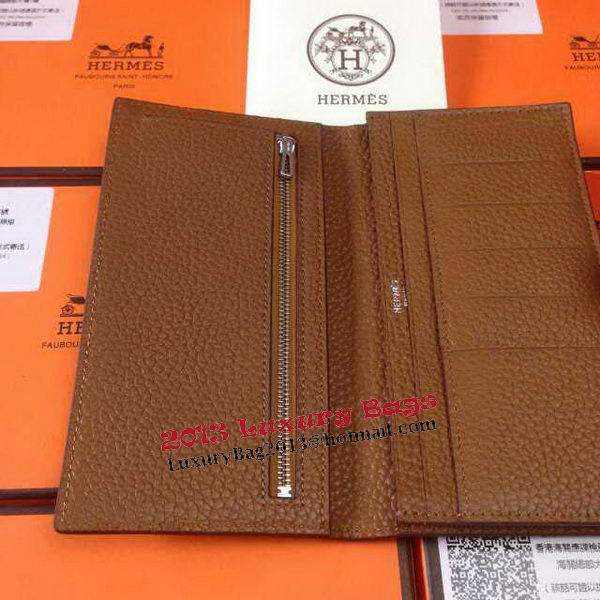 Hermes Bearn Japonaise Grainy Leather Wallet H8622W Wheat Hermes Bearn Japonaise Grainy Leather Wallet H8622W Wheat