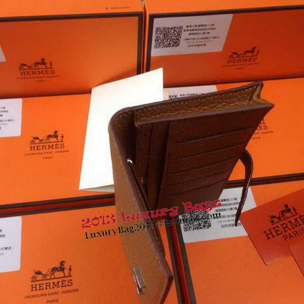 Hermes Bearn Japonaise Grainy Leather Wallet H8622W Wheat Hermes Bearn Japonaise Grainy Leather Wallet H8622W Wheat