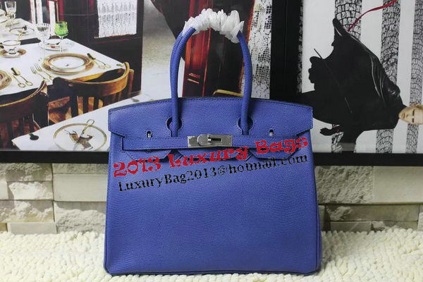 Hermes Birkin 35CM 30CM Tote Bag Lizard Leather H35H30 Blue Hermes Birkin 35CM 30CM Tote Bag Lizard Leather H35H30 Blue