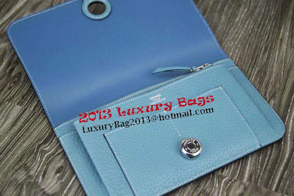 Hermes Compact Passport Holder Original Leather Wallet Blue Hermes Compact Passport Holder Original Leather Wallet Blue