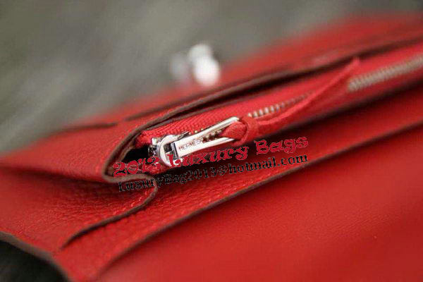 Hermes Compact Passport Holder Original Leather Wallet Red Hermes Compact Passport Holder Original Leather Wallet Red