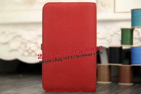 Hermes Compact Passport Holder Original Leather Wallet Red Hermes Compact Passport Holder Original Leather Wallet Red
