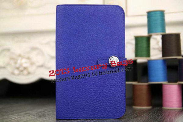 Hermes Compact Passport Holder Original Leather Wallet Royal Hermes Compact Passport Holder Original Leather Wallet Royal