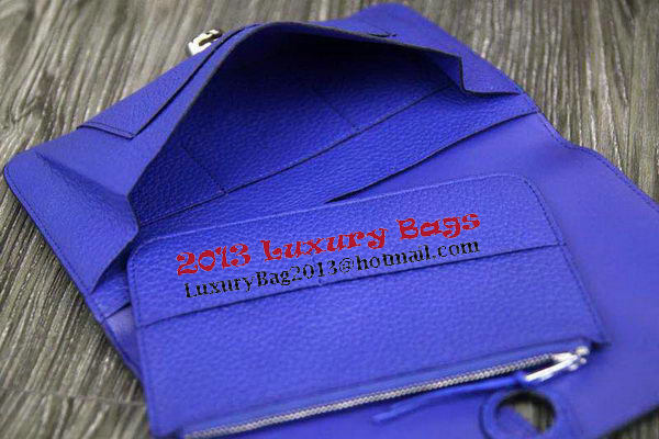 Hermes Compact Passport Holder Original Leather Wallet Royal Hermes Compact Passport Holder Original Leather Wallet Royal