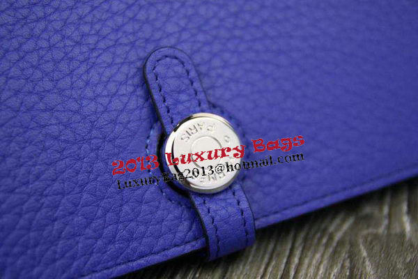 Hermes Compact Passport Holder Original Leather Wallet Royal Hermes Compact Passport Holder Original Leather Wallet Royal