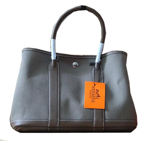 Hermes Garden Party 30cm Tote Bags Original Leather Grey Hermes Garden Party 30cm Tote Bags Original Leather Grey