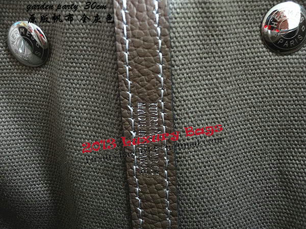 Hermes Garden Party 30cm Tote Bags Original Leather Grey Hermes Garden Party 30cm Tote Bags Original Leather Grey
