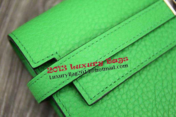 Hermes Kelly Wallet Togo Leather Bi-Fold Purse HA708W Green Hermes Kelly Wallet Togo Leather Bi-Fold Purse HA708W Green