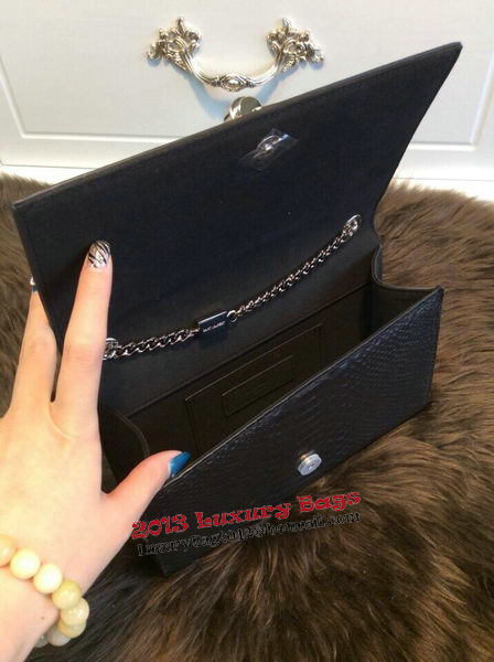 YSL Monogramme Cross-body Shoulder Bag Snake Leather Y31128 Black YSL Monogramme Cross-body Shoulder Bag Snake Leather Y31128 Black