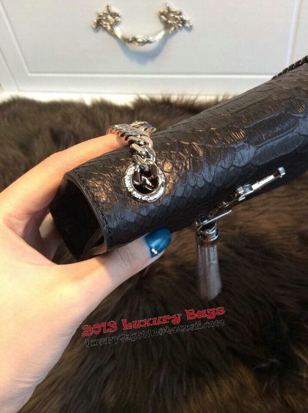 YSL Monogramme Cross-body Shoulder Bag Snake Leather Y31128 Black YSL Monogramme Cross-body Shoulder Bag Snake Leather Y31128 Black