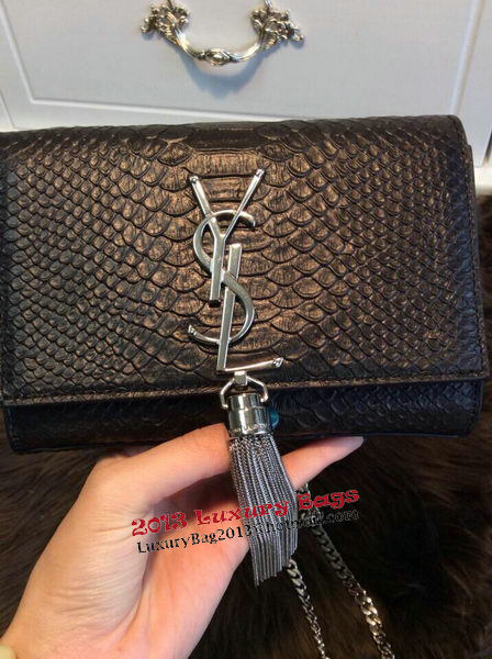 YSL Monogramme Cross-body Shoulder Bag Snake Leather Y31128 Black YSL Monogramme Cross-body Shoulder Bag Snake Leather Y31128 Black