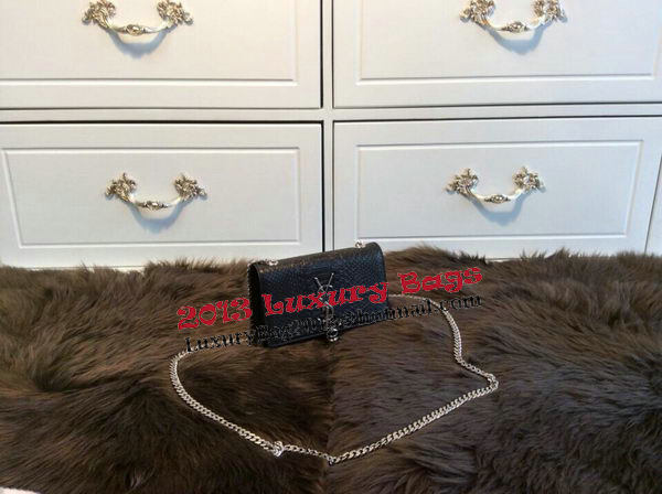 YSL Monogramme Cross-body Shoulder Bag Snake Leather Y31128 Black YSL Monogramme Cross-body Shoulder Bag Snake Leather Y31128 Black