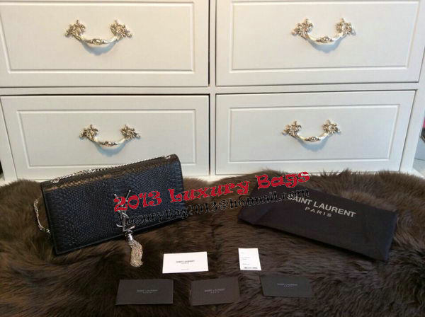 YSL Monogramme Cross-body Shoulder Bag Snake Leather Y31128 Black YSL Monogramme Cross-body Shoulder Bag Snake Leather Y31128 Black