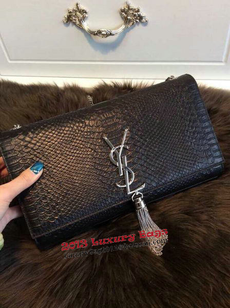 YSL Monogramme Cross-body Shoulder Bag Snake Leather Y31128 Black YSL Monogramme Cross-body Shoulder Bag Snake Leather Y31128 Black