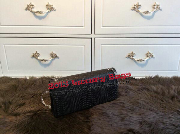 YSL Monogramme Cross-body Shoulder Bag Snake Leather Y31128 Black YSL Monogramme Cross-body Shoulder Bag Snake Leather Y31128 Black