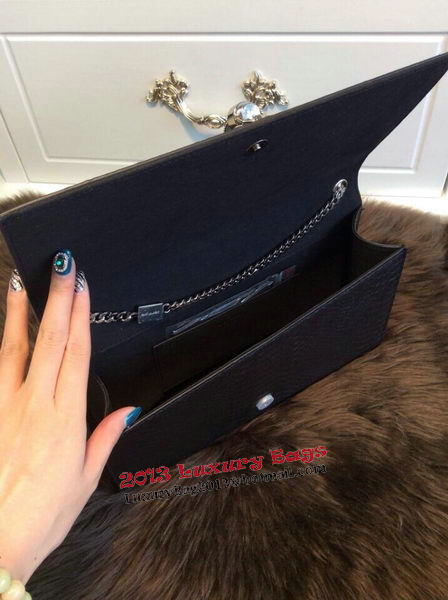 YSL Monogramme Cross-body Shoulder Bag Snake Leather Y31128 Black YSL Monogramme Cross-body Shoulder Bag Snake Leather Y31128 Black