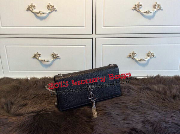 YSL Monogramme Cross-body Shoulder Bag Snake Leather Y31128 Black YSL Monogramme Cross-body Shoulder Bag Snake Leather Y31128 Black