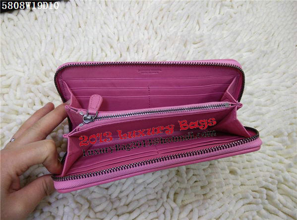 Bottega Veneta Intrecciato Nappa Zip Around Wallet BV5808 Pink Bottega Veneta Intrecciato Nappa Zip Around Wallet BV5808 Pink
